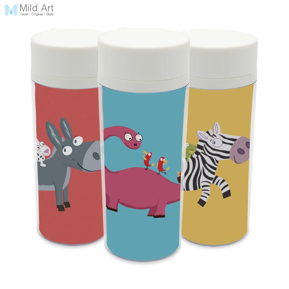 Modern Personalized BPA Free Plastic Insulated Drink Set Kawaii