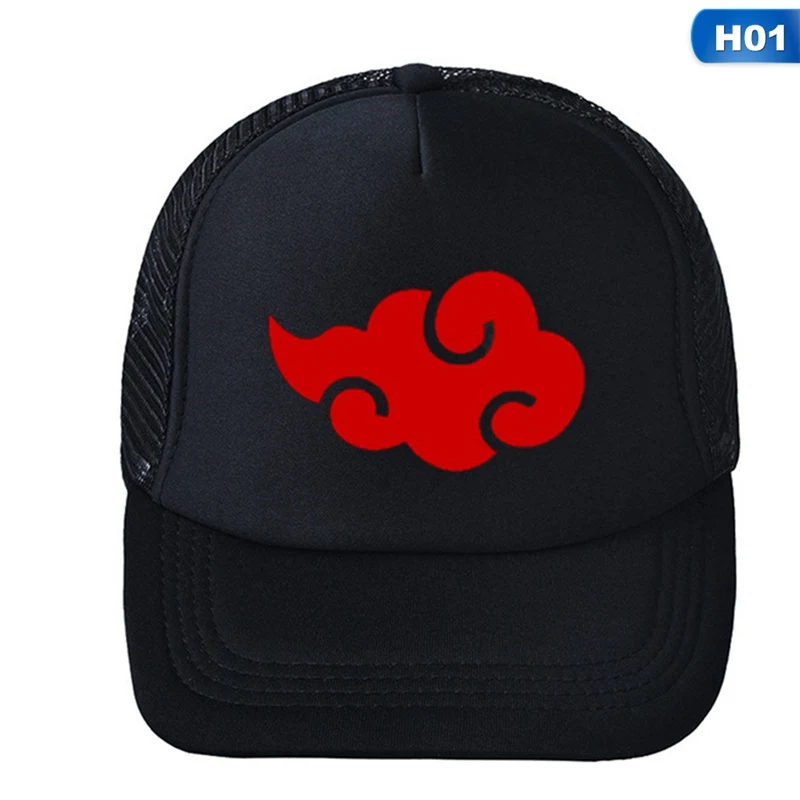 Anime Naruto Uchiha Cap Cosplay Hat Akatsuki Embroidery Snapback Adjustable Spring Summer Women Men Sport Accessories