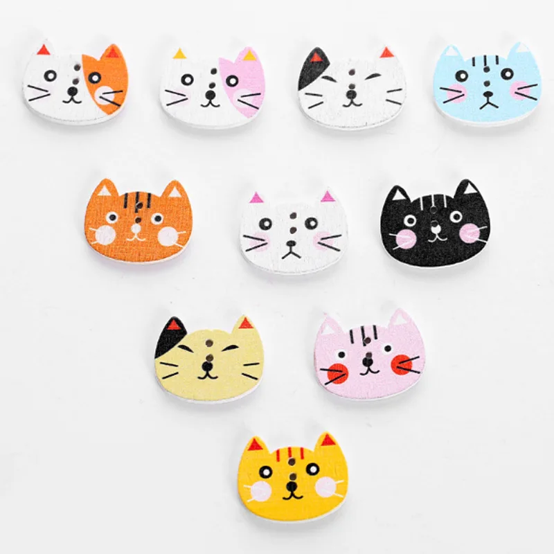 10pcs/lots DIY Colorful Wooden Button Mixed 2 hole Flower Natural Sewing children Buttons for scrapbooking Clothes Accessories | Дом и сад