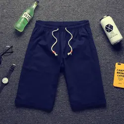2019 лето новый 100% хлопковый Повседневный для мужчин шорты мужские брюки пляжные короткие модные брендовые короткие брюки плюс размер
