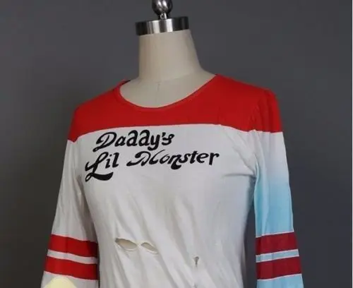 Halloween Batman Harley Quinn DC Comic Suicide Squad Cosplay Costume Full set with Wig+ Belt+Glove+