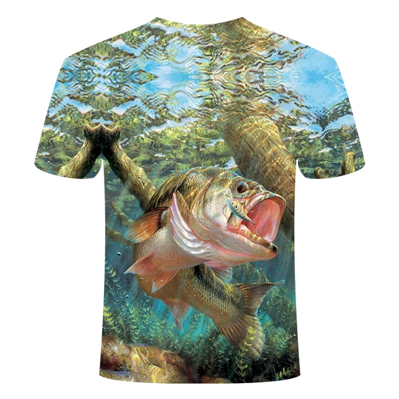 Новинка, Мужская футболка для отдыха с 3d принтом, футболка с забавным принтом рыбы для мужчин и женщин, футболка в стиле хип-хоп, Harajuku, Азиатский Размер, S-6XL