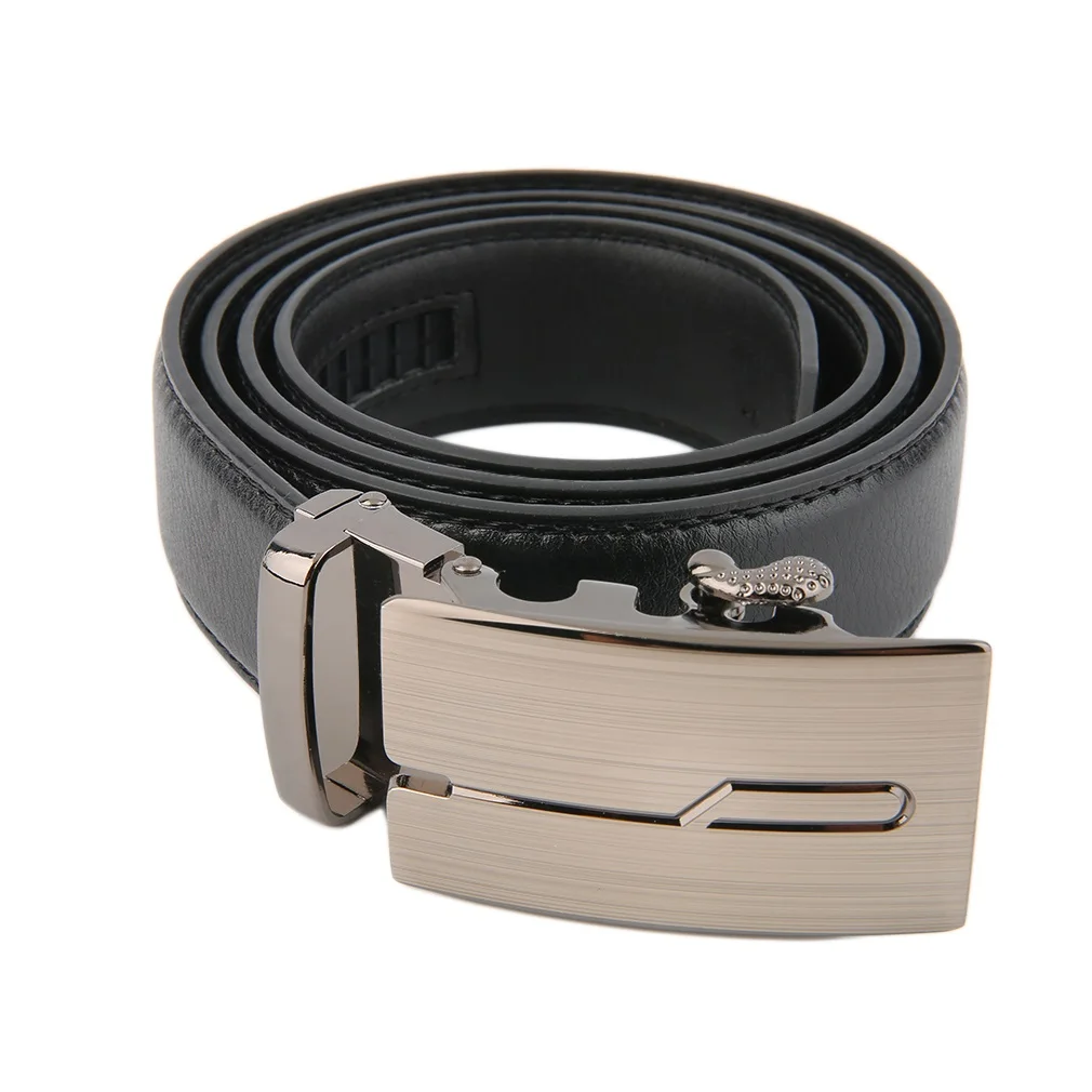 Classical Men's Automatic Belt Black Male Buckle Leather Belts