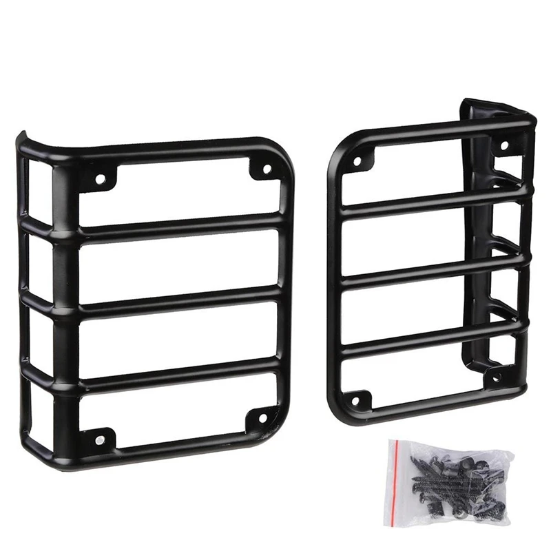 Для 2007-17 Jeep Wrangler JK Unlimited черная защита фар для задние фонари JK задний фонарь крышка для Аксессуары для Jeep Wrangler