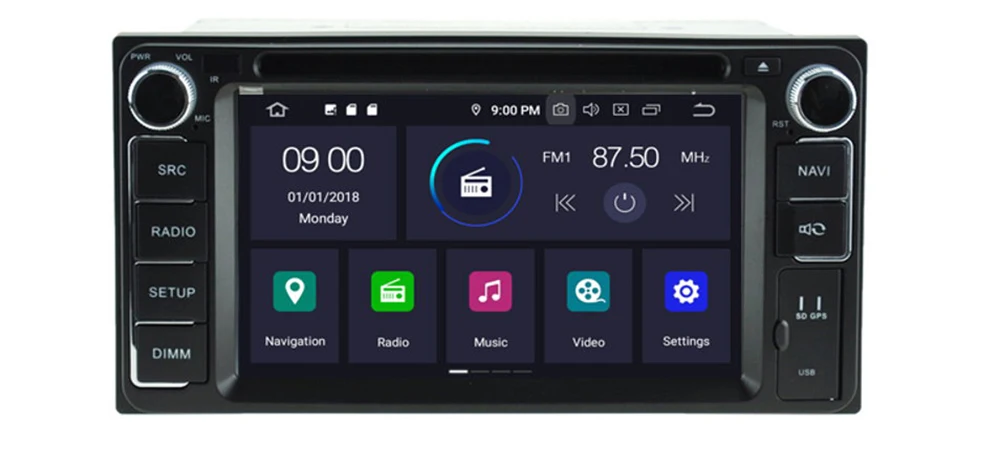 ZaiXi 2din Android 9,0 Восьмиядерный 4 Гб ram автомобильный DVD для Toyota Corolla 2000 ~ 2017 с GPS и RADIO BT навигационная карта система мультимедийного Проигрывателя