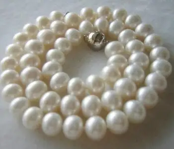 

SOUTH SEA GENUINE WHITE PEARL NECKLACE HUGE NATURAL 11-12MM 18" perfect AAA