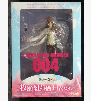Японское аниме Steins Gate 21 см Makise Kurisu ПВХ фигурка лаборатория член 004 1/8 масштаб