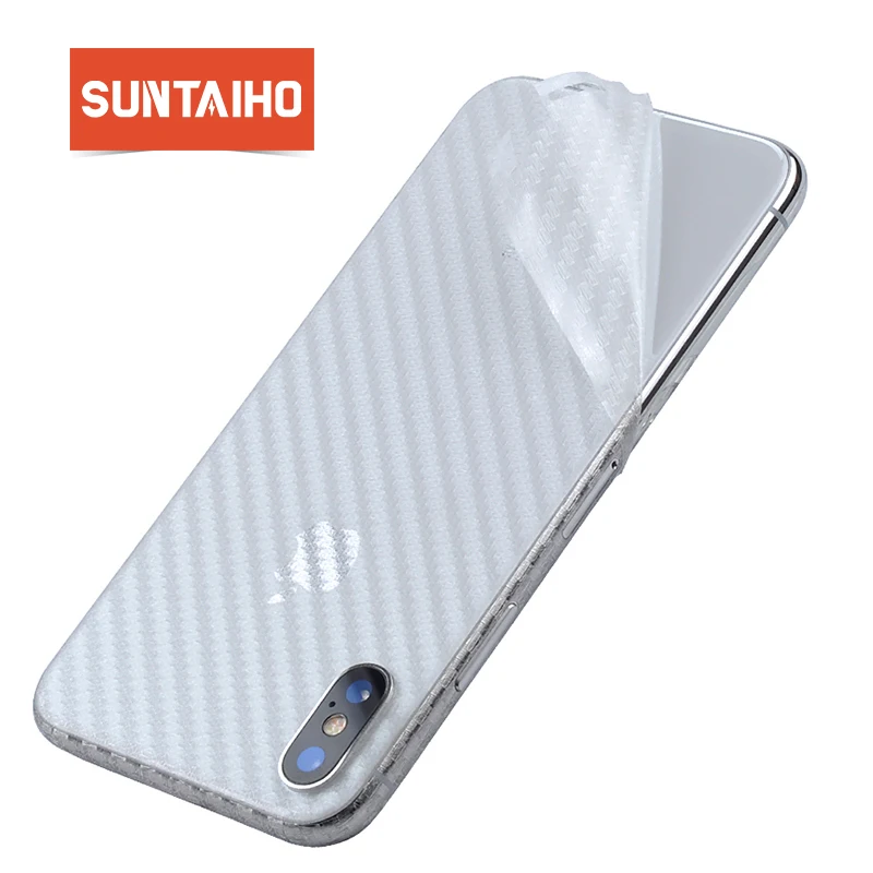 

Suntaiho 3D Carbon Fiber Rear Screen Protector for iPhone XS MAX XR XS for iPhone 7 plus 8 X 6 Back Cover Protective Guard Film