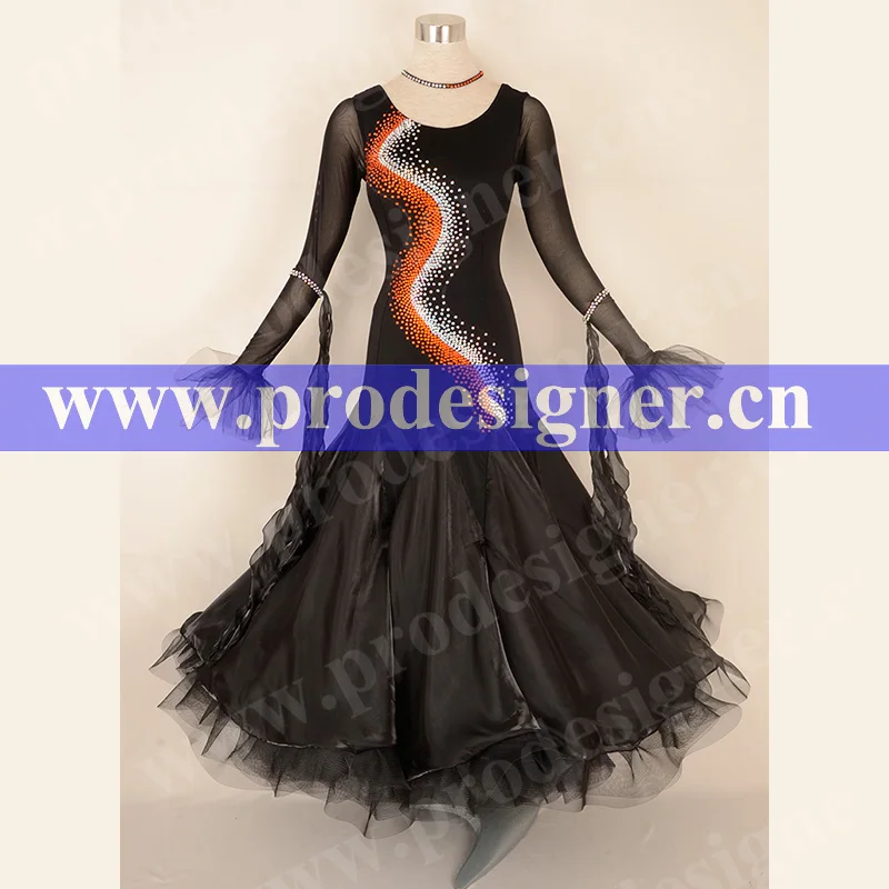 

Modern Waltz Tango Ballroom Dance Dress Smooth Ballroom Dress Standard Ballroom Dress Modern Dance Wear black color
