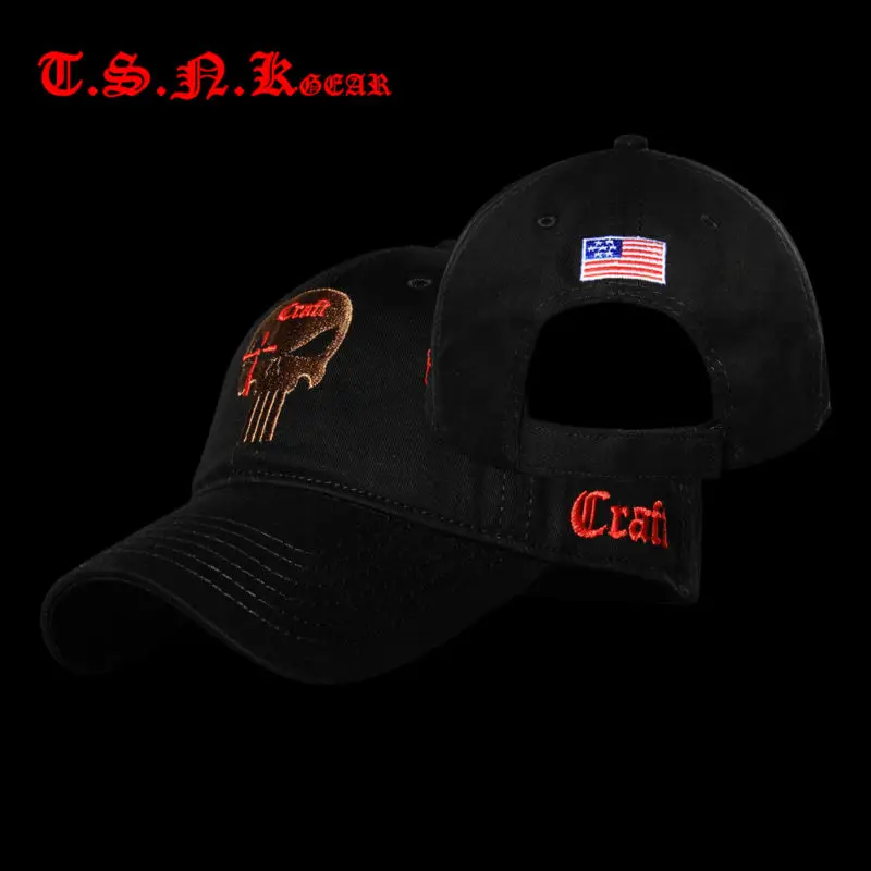 

TSNK Cotton Tactical Military Style SEAL Punisher American Sniper Army Snapback Hat Running Hat Brand Hat
