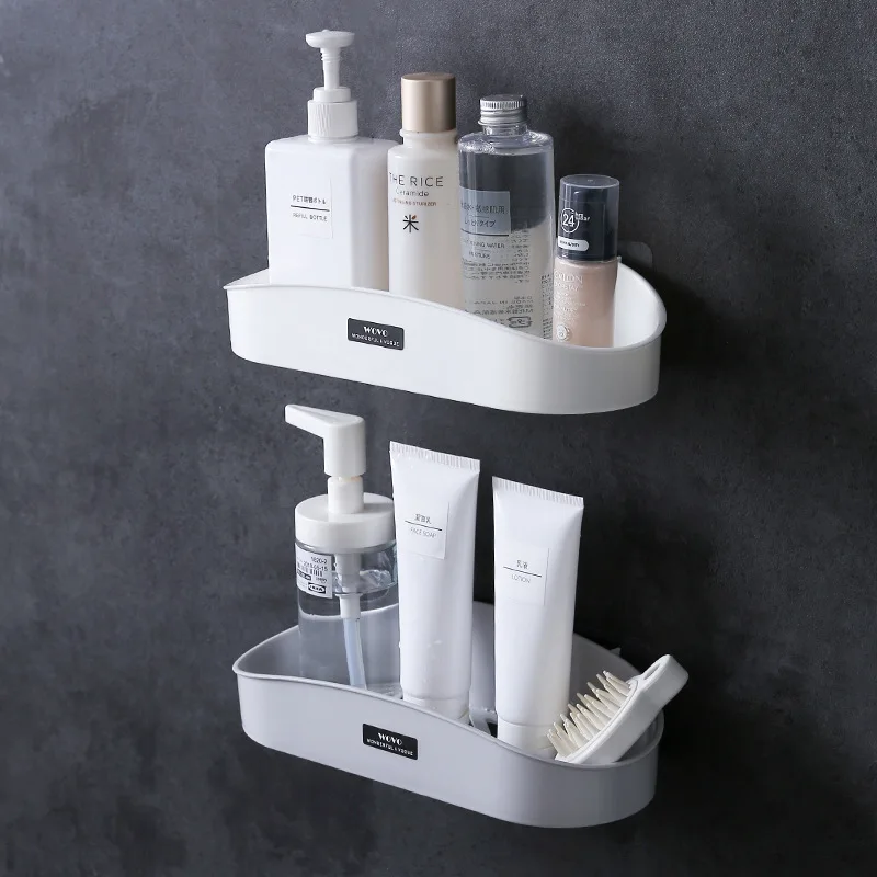 1 قطعة الحمام تخزين الرف تخزين الرف المنظم دش رف جدار الحائط سلة التخزين 3 ألوان