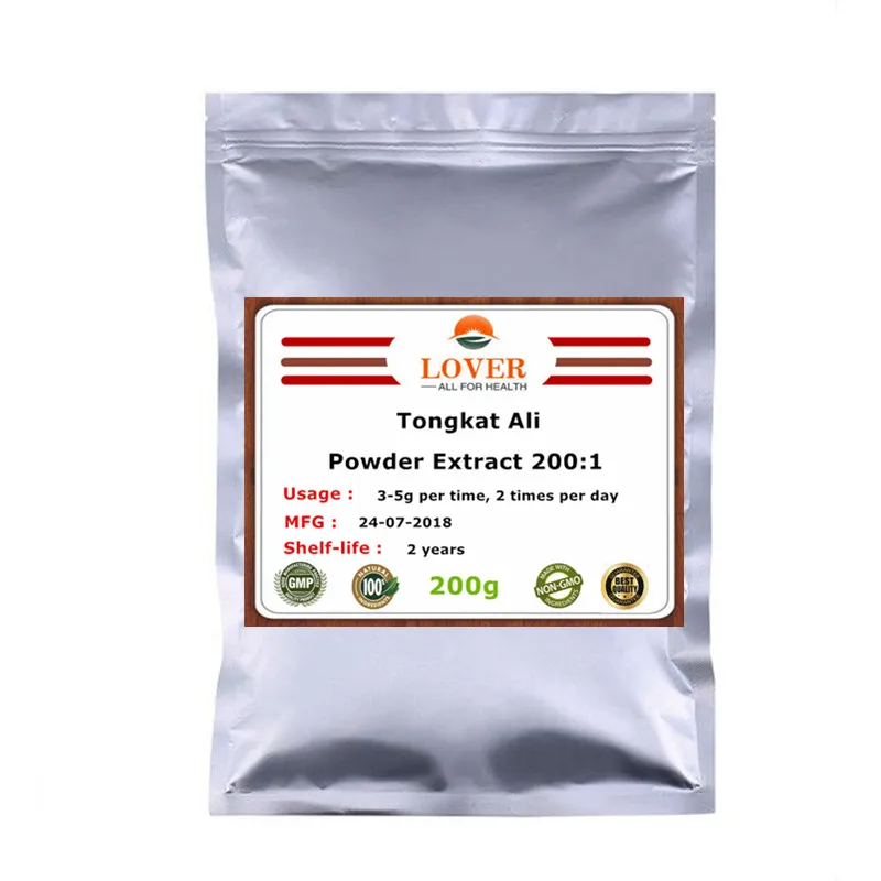 100-1000 г чистый порошок tongkat Ali экстракт 200:1, Eurycoma longifolia, Pasak Bumi, Dongge Ali, Cay Ba Binh порошок экстракт - Цвет: 200g