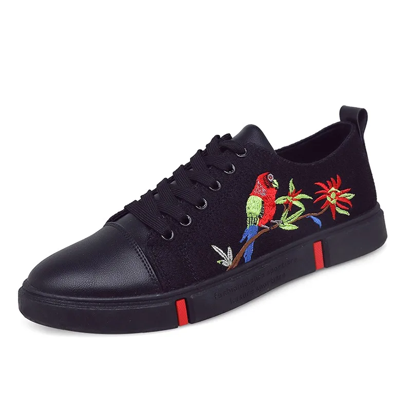 

Hemp Skateboard Shoes Men Lace Up Jogging Shoes Outdoor Sneakers Men's Jogging Mesh Summer Mesh Breathable Embroidery Sport Shoe