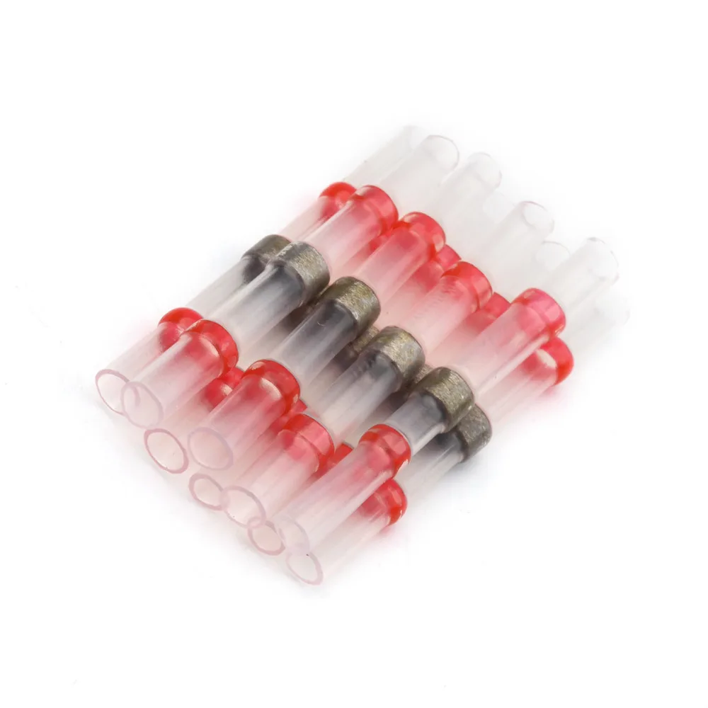 

10Pcs Heat Shrink Solder Terminals 3.0mm Waterproof Electrical Wire Butt Splice Tinned Copper Soldering Terminal Connector Kits