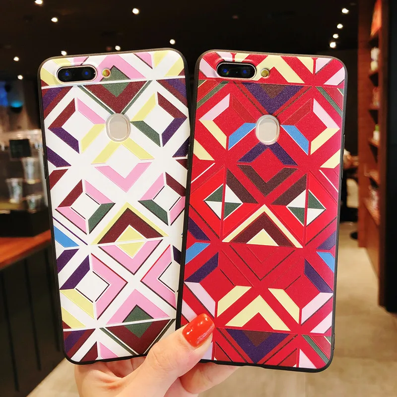 3D рельефный чехол для iPhone 5 S SE 6 7 8 Plus X мягкий TPU Oppo A3 A5 A59 F1s A73 F5 A79 A83 A1 R9 R11 R15 |