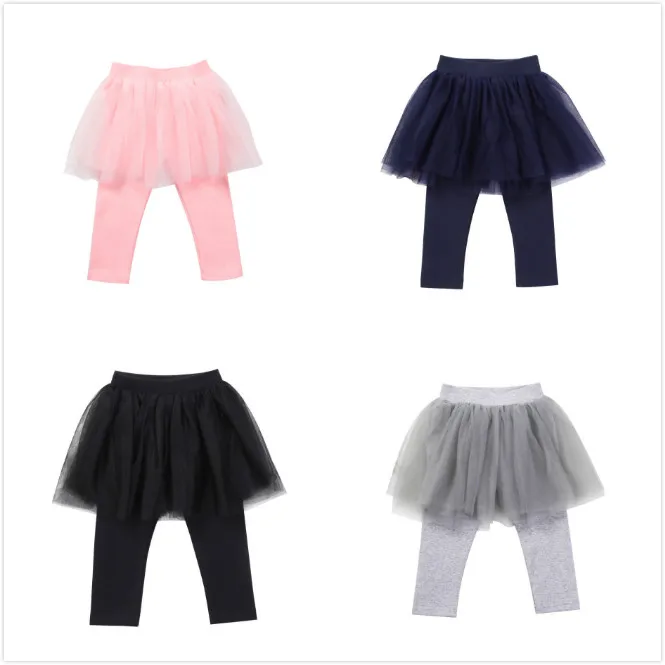 Кружевные леггинсы-пачки для маленьких девочек, штаны, юбка-брюки, одежда