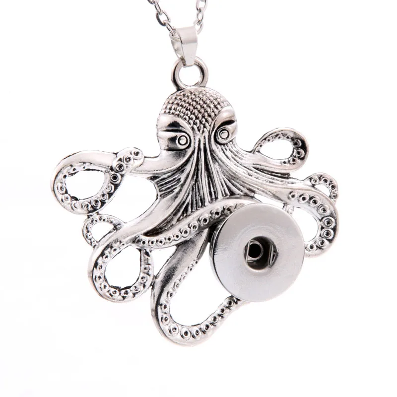 Новинка, ювелирное серебряное цветочное ожерелье с кнопкой для женщин, 18 мм, 20 мм, кнопки, ювелирное ожерелье с защелкой - Окраска металла: N1555