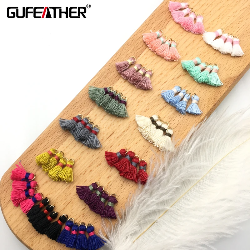 Набор украшений GUFEATHER L22/15 мм маленькие хлопковые кисти сережки аксессуары для