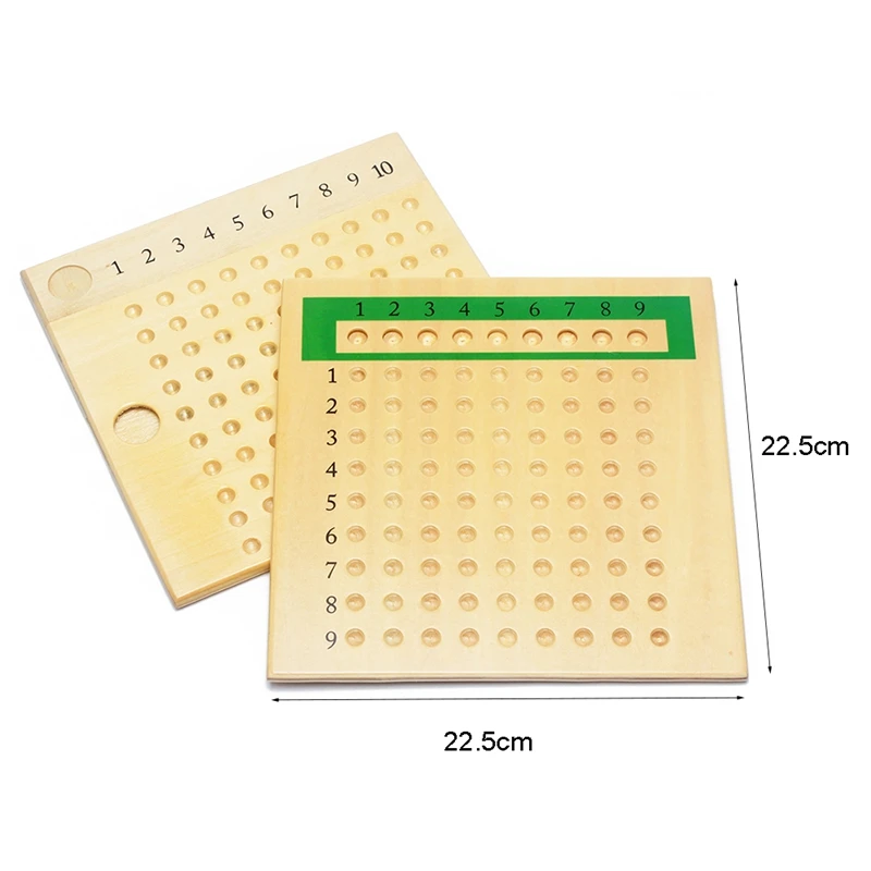 Ранние Деревянные Монтессори материалы Математика Обучающие игрушки Мультипликация и деление Математика игрушечный бисер доска красный зеленый обучения