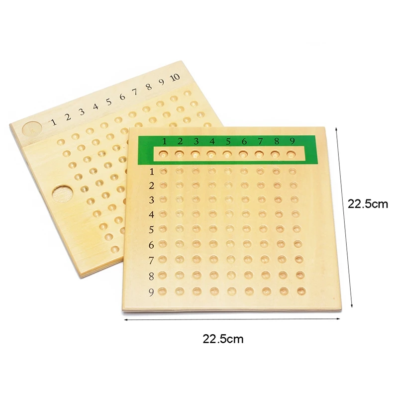 Early Wooden Montessori Materials Mathematics Teaching Toys Multiplication & Division Math Toy Beads Board Red Green Learning