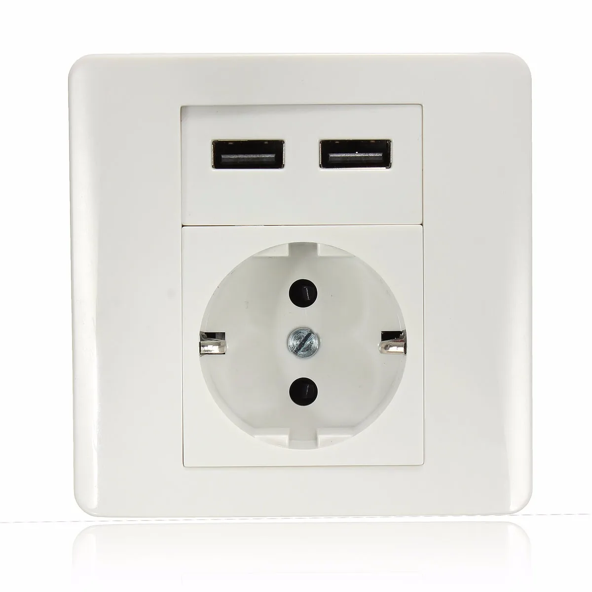 Лучший Dual USB Порт 2A Зарядное устройство Адаптер ЕС Plug Разъем Питания Розетка Панель