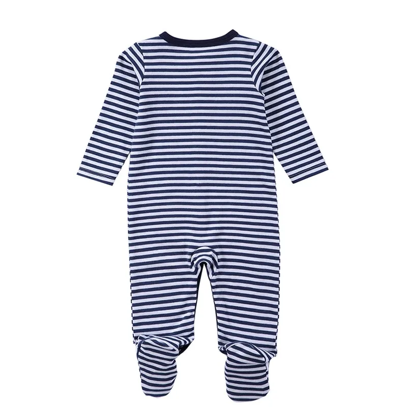 2016 Newborn Rompers Baby Boy Clothes Long Sleeve Cotton Body Bebe Baby Girl Clothes Black Stripped Autumn Baby Romper Clothing (8)