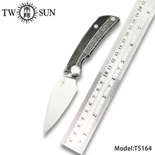 TwoSun m390 SLIP JOINT Pocket Folding Knife camping knife hunting knife outdoor camping survival tool EDC Titanium Knife TS164