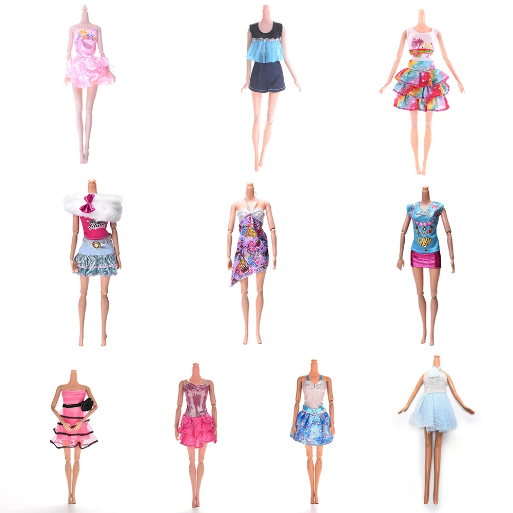 

Newest High Quality Handmade Dress Wedding Party Wear Multi Styles Skirt Clothes For Barbie Doll Accessories Gift