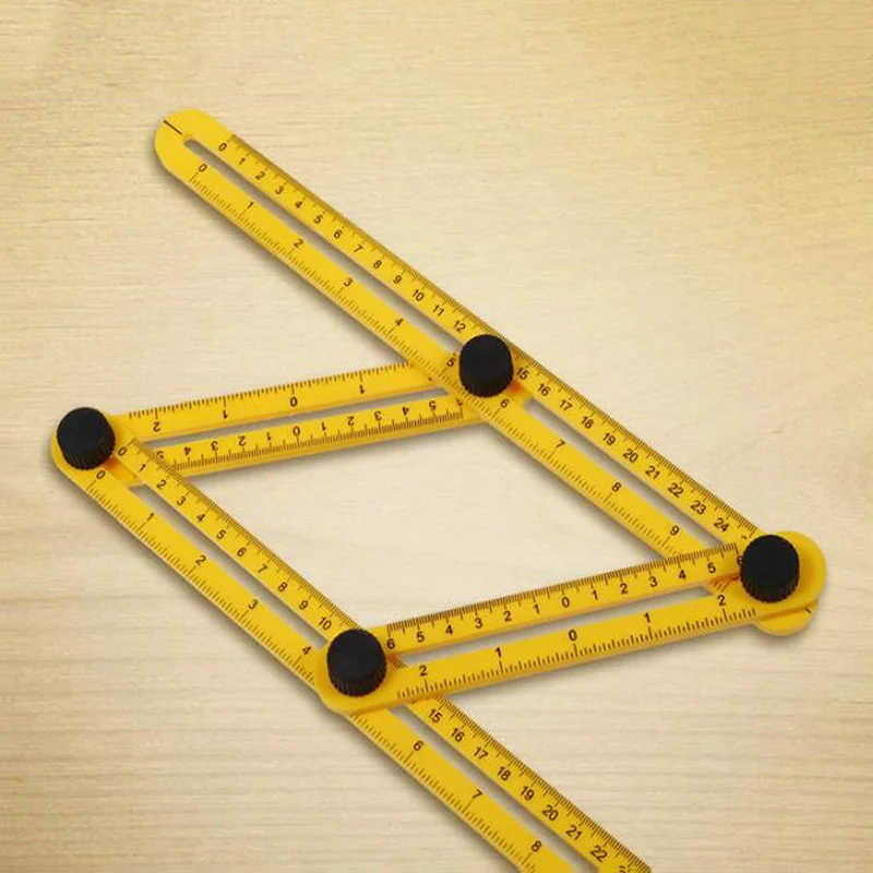 Многоугольная линейка 4 складной квадратный измерительный инструмент кирпичная плитка плотник комбинированная квадратная складная линейка