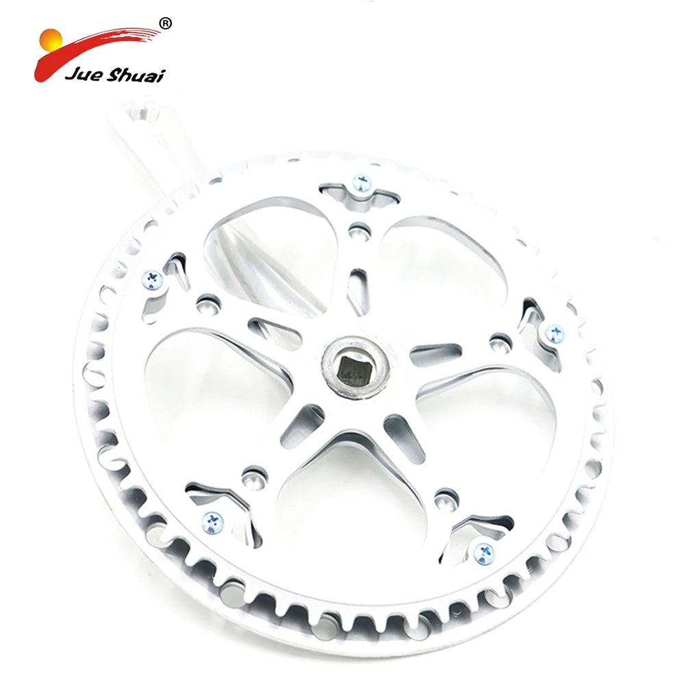 Jueshuai Round Shape Bicycle Chainwheel and Crank Guarnitura MTB Crankset Connecting Rods For Bike Circle Crankset Bicycle Parts