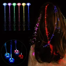 Светодиодный парики светящиеся игрушки Flash Ligth волосы коса клип шпилька светящаяся Игрушка Бабочка светильник игрушка на день рождения, Рождество