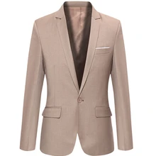 Новое поступление Роскошный Блейзер Мужской весенний модный брендовый качественный хлопковый приталенный мужской костюм Terno Masculino мужской блейзер masculino