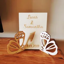 10x деревянный держатель для стола бабочки держатель меню подставка деревянная свадьба день рождения пользовательский знак DIY День рождения украшение стола