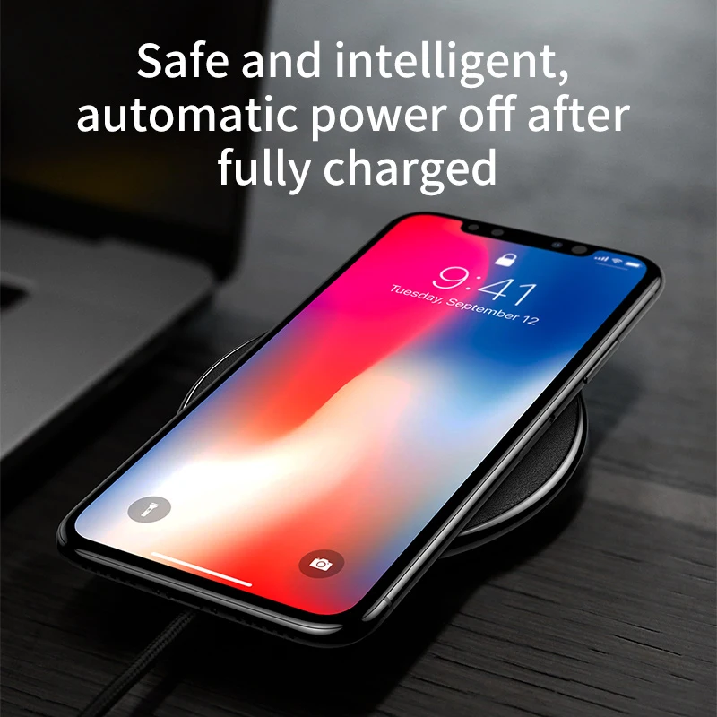 Беспроводное зарядное устройство Baseus Qi для iPhone X Xs MAX XR 8 plus для samsung S9 S8 Plus Note 9 8 Беспроводная зарядка USB зарядное устройство для телефона