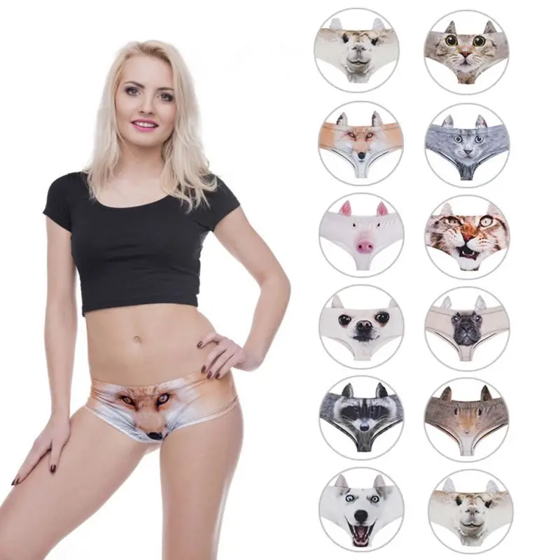 

Women's panties Animal Printed briefs print underwear sexy lingerie Cute underwear one size underpants female panty wholesale