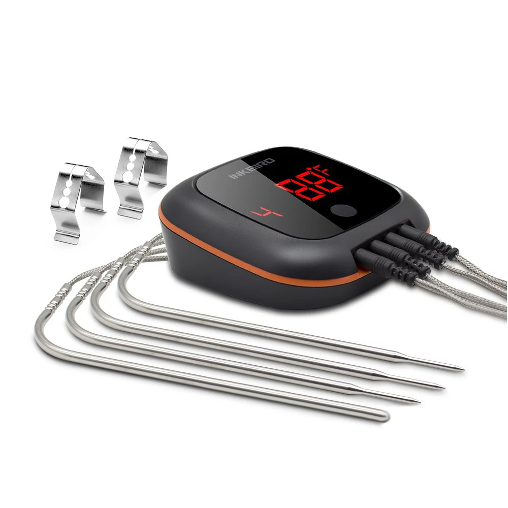 

Digital Wireless Bluetooth Cooking Oven BBQ Grilling Thermometer With Two/Four Probes Kitchen Tools With USB Rechargable Battery