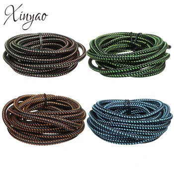 

XINYAO 1m/lot Dia 8mm Round Rope String Braided PU Leather Cord Flat Thread String For Necklace Bracelet DIY Jewelry Making