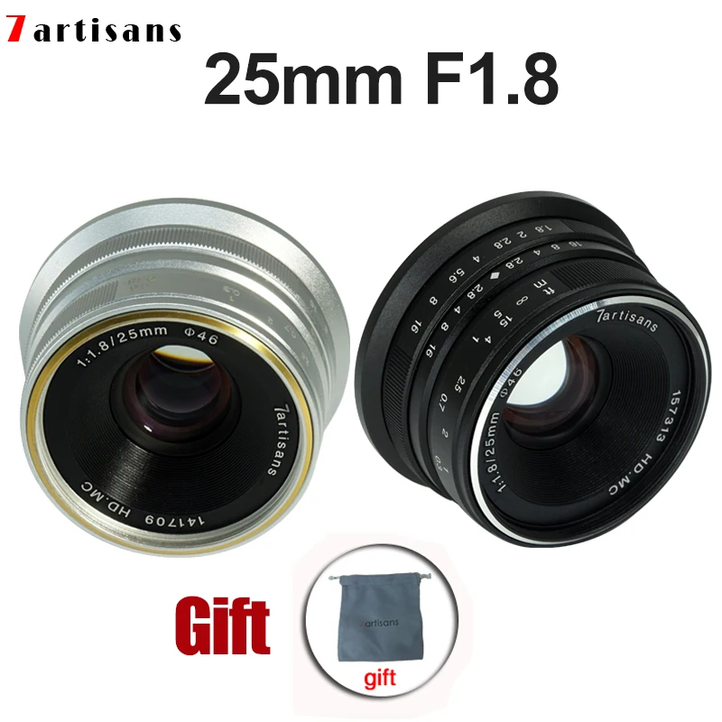 

Camera Lens 7artisans 25mm F1.8 Prime Lens for Micro 4/3 A7 A7II A7R A7RII X-A1 X-A2 G1 G2 G3 Sony Canon E Mount PK yongnuo