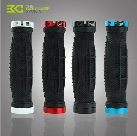 Basecamp Bike Grips Mountain Bicycle Grips MTB Locked Bicycle Handlebar Grips Material Alluminium Alloy Rubber