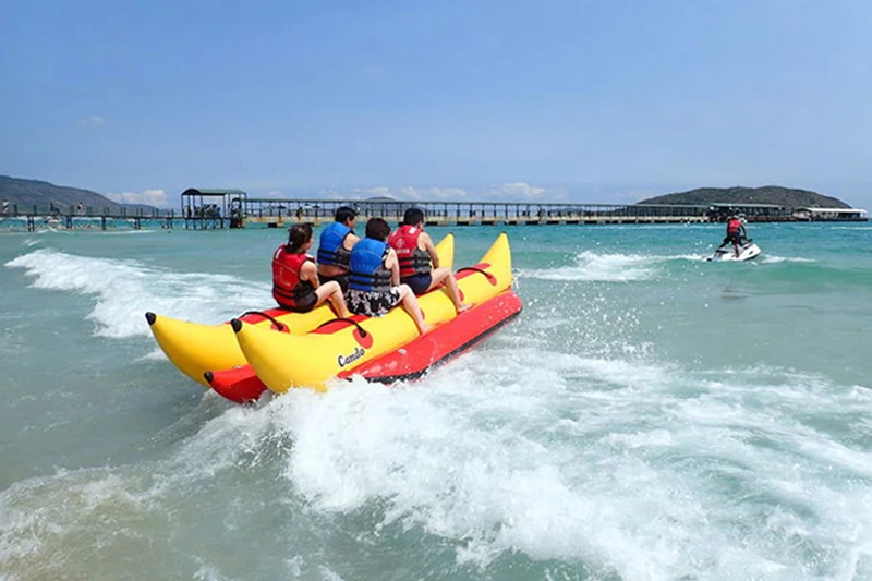 Летние Водные Игры надувная лодка банан летающая рыба лодка Comercial одна трубка 6 Seaters воды плавающие игрушки для взрослых
