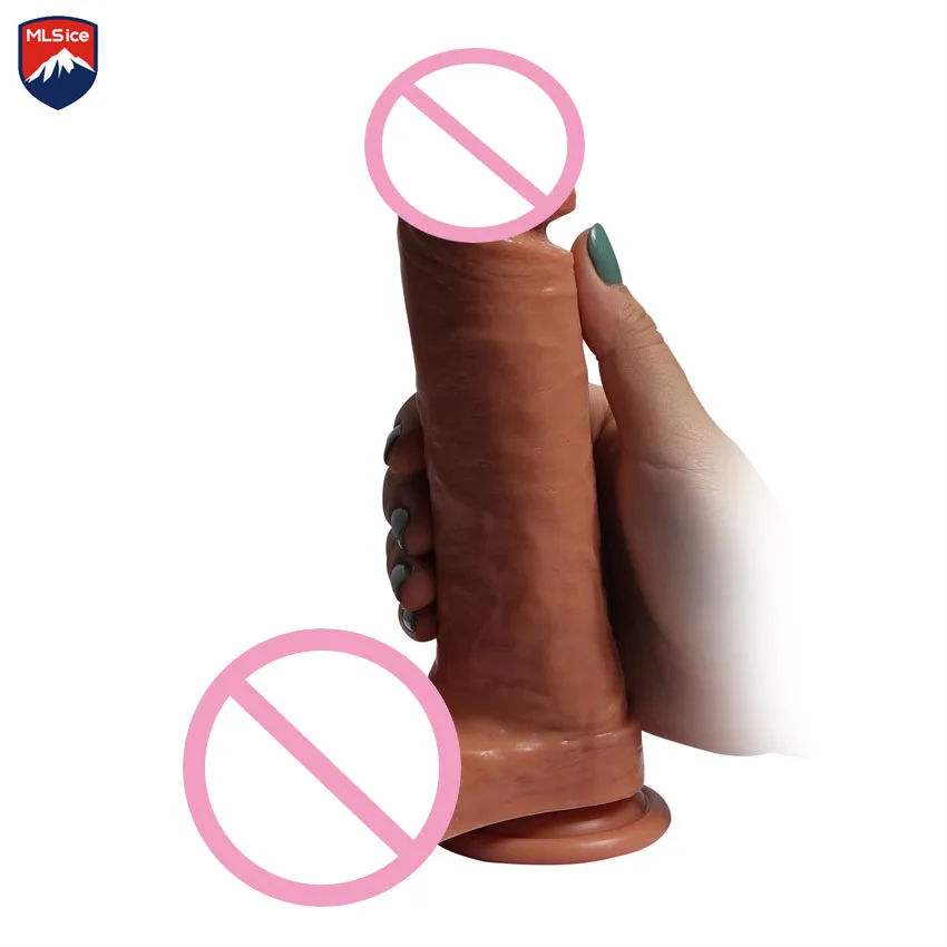 Mlsice Realistic Silicone Big font b dildo b font soft Penis Dick With Strong Suction Cup