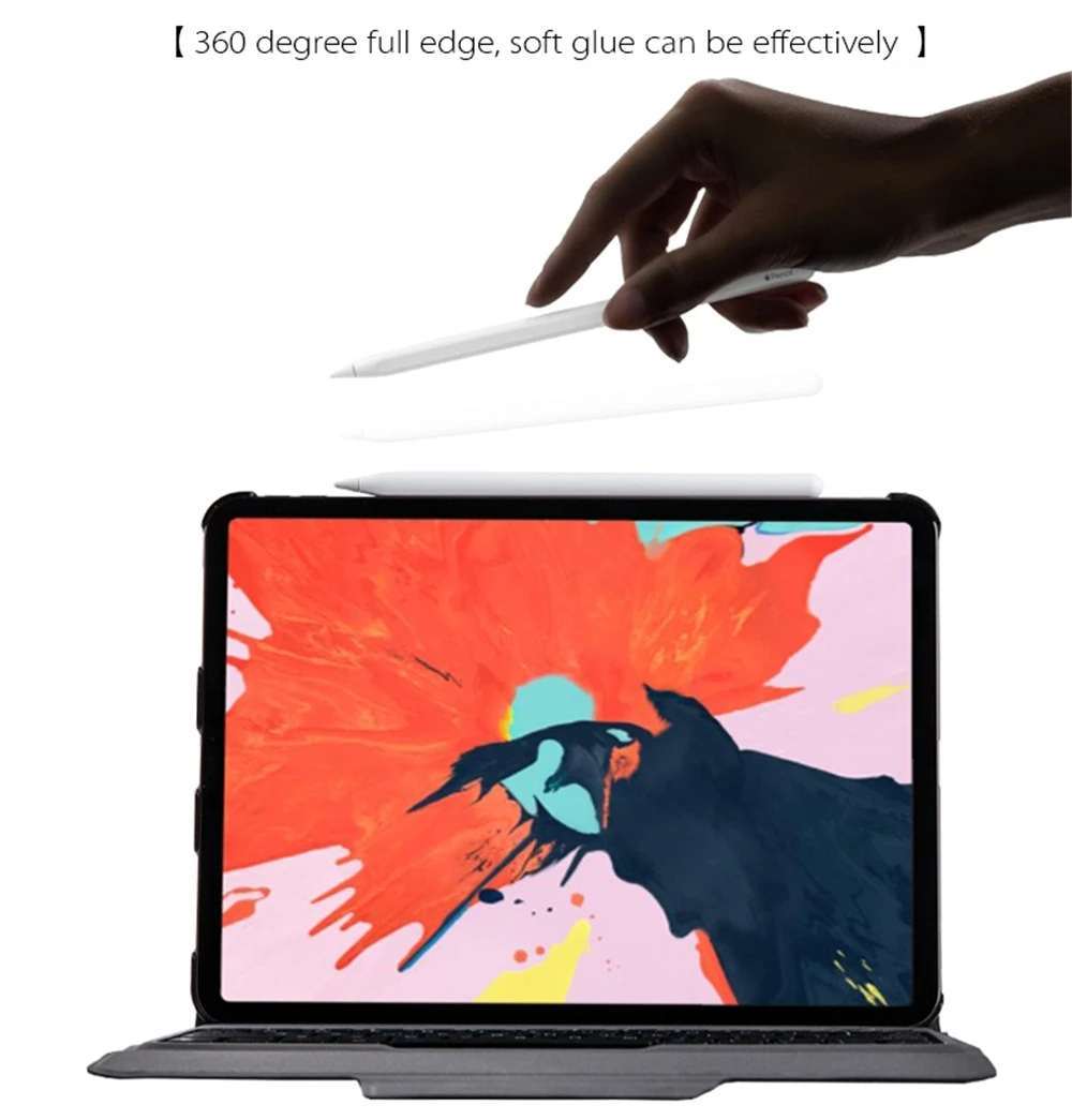 Ультра тонкий чехол с клавиатурой для iPad pro 12,9 легкий цельный беспроводной стенд для клавиатуры Авто Пробуждение сна чехол A1876