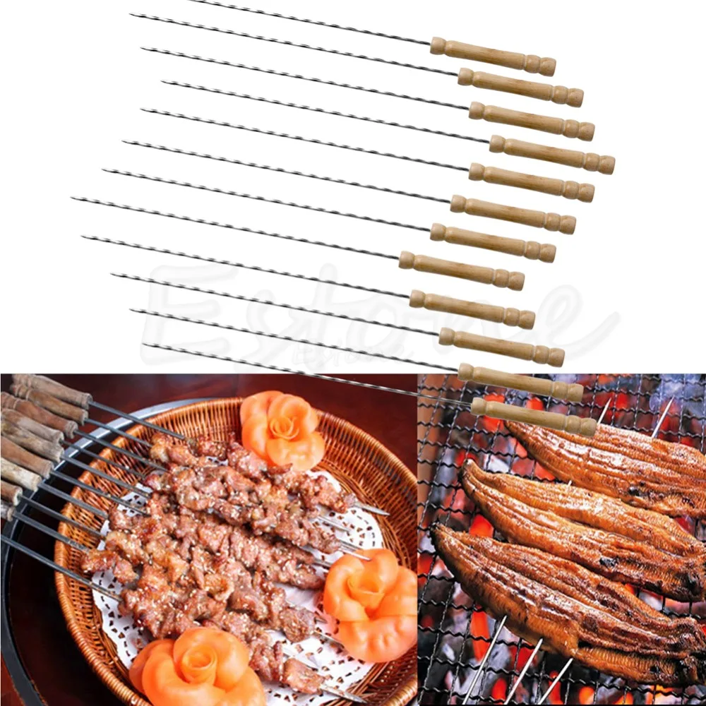 12 /1 Set New Hot Fashion BBQ Barbecue Skewer Grill Kabob Kebab Stick