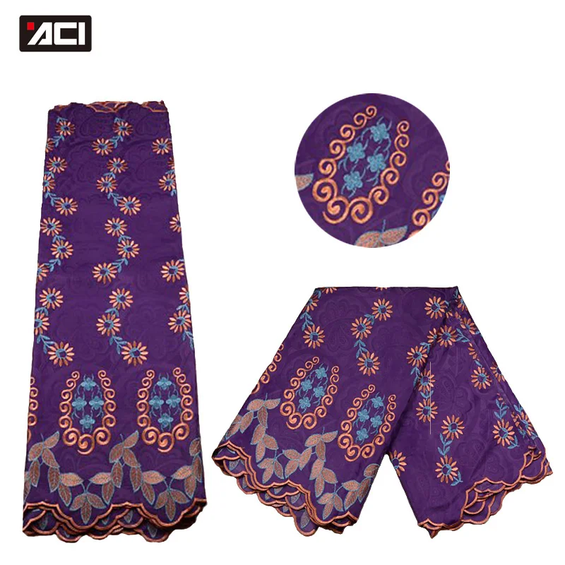 

ACI Hot Sale African Fabric Baizn Lace For Women 5 Yards Guinea Brocade Damask Jacquard Fabric Nigeria Embroidered Lace Fabric
