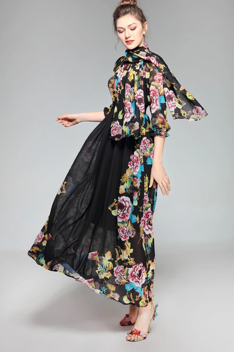 Big black floral dresses (14)