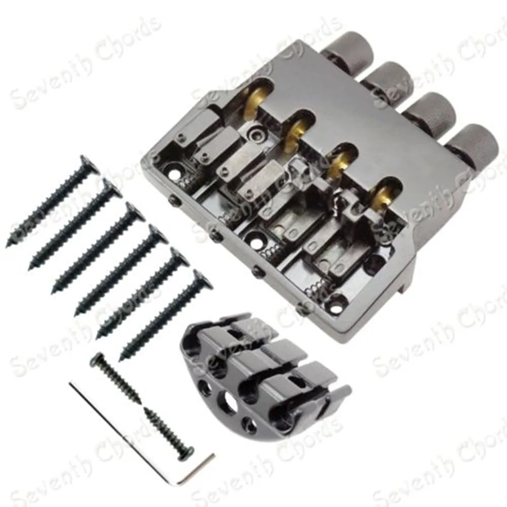 

Black Roller saddle 4 String Bass Guitar Bridge for Headless Bass Guitar T4