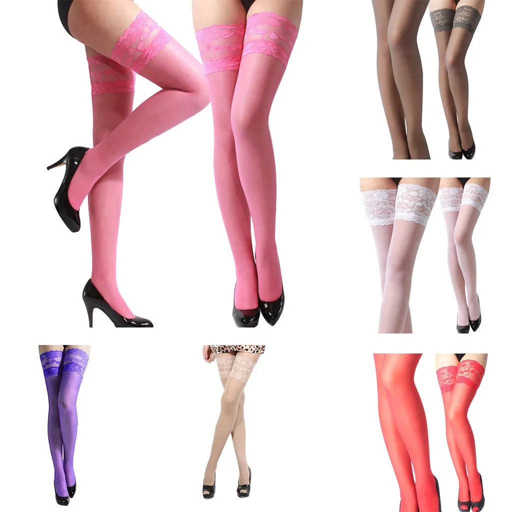 Knee High Socks fashionable Socks Women Long Soft Women Lady Lace Top Stay Up Thigh High Nightclubs Sexy Sock W411