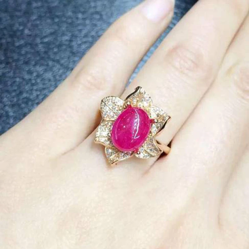 

2017 Qi Xuan_Fashion Jewelry_Red Stone Simple Elegant Woman Rings_Rose Gold Color Fashion Red Rings_Manufacturer Directly Sales