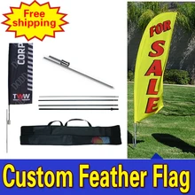 80cm*410cm FREE SHIPPING Make your own flag Feather Flags with Spike Inground Double Sided Printing for Outdoor Advertising