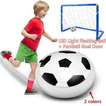 

17CM LED Light Flashing Arrival Air Power Soccer Ball+DIY Children Sports Soccer Goals Door Set Football Game Toy 2018 World Cup